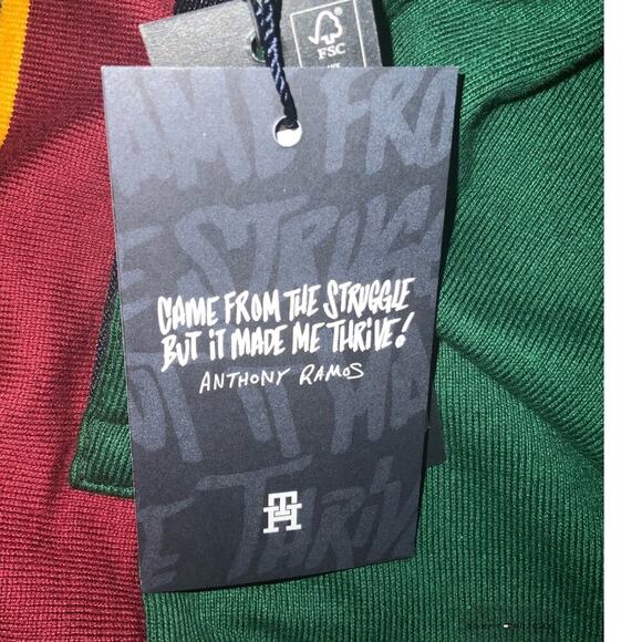 Tommy Hilfiger Rugby Polo Shirt Men Small Embroidered Logo Striped Multicolor - Picture 7 of 12